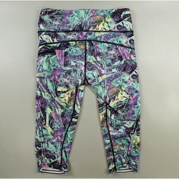 Lululemon Inspire Crop Leggings Womens 6 Iridescent Multi All Full-On Luxtreme - Picture 6 of 16